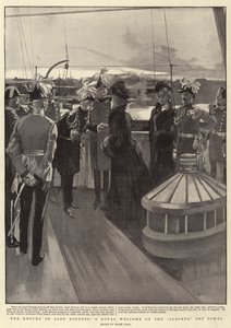 O retorno de Lord Roberts, uma boa vinda real no Alberta fora de Cowes